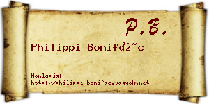 Philippi Bonifác névjegykártya